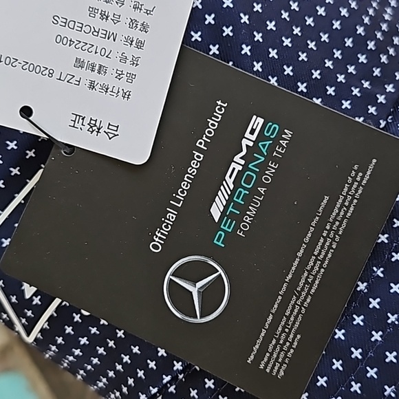 New w tags MERCEDES F-1 team LOGO KONNICHIWA BUCKLE HAT blue white OS - Picture 5 of 9